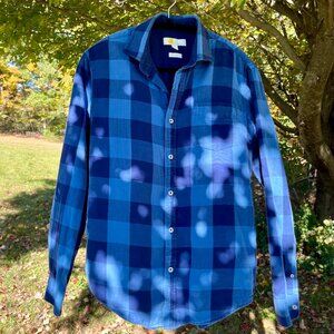Boden Men's XS Blue Check Double Cloth Button-Down Shirt